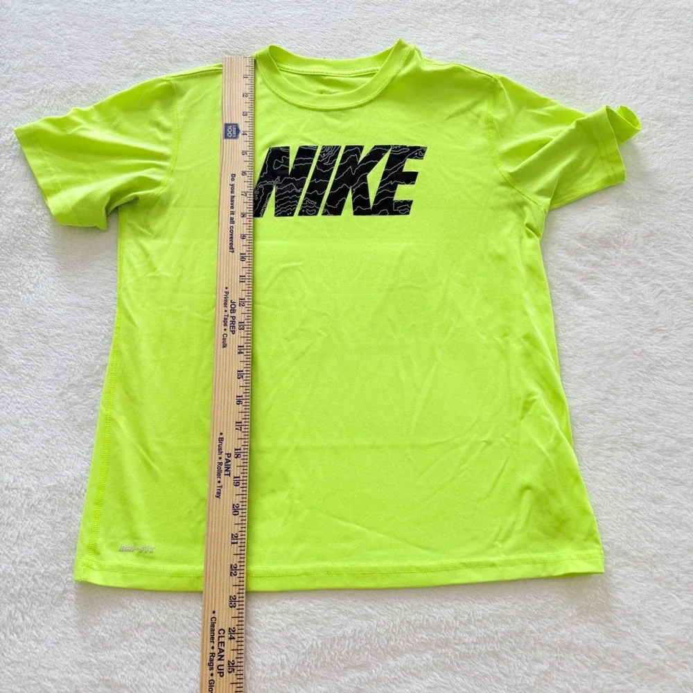 Nike Graphic T-Shirt Lot Kids Medium Green Yellow Just Do It Dri-FIT 3-Pack